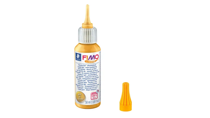 STAEDTLER Modellierbedarf FIMO® liquid 8050 Ofenhärtendes Deko-Gel Gold 50 ml