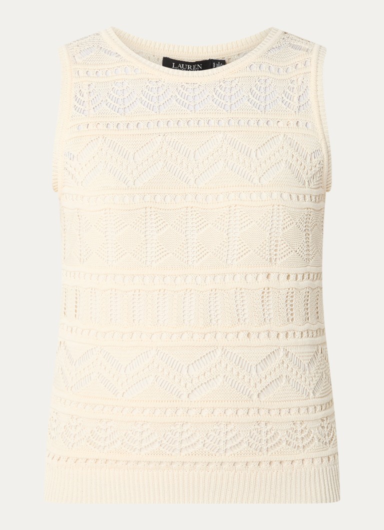 Ralph Lauren Fine-knit tank top with openwork design