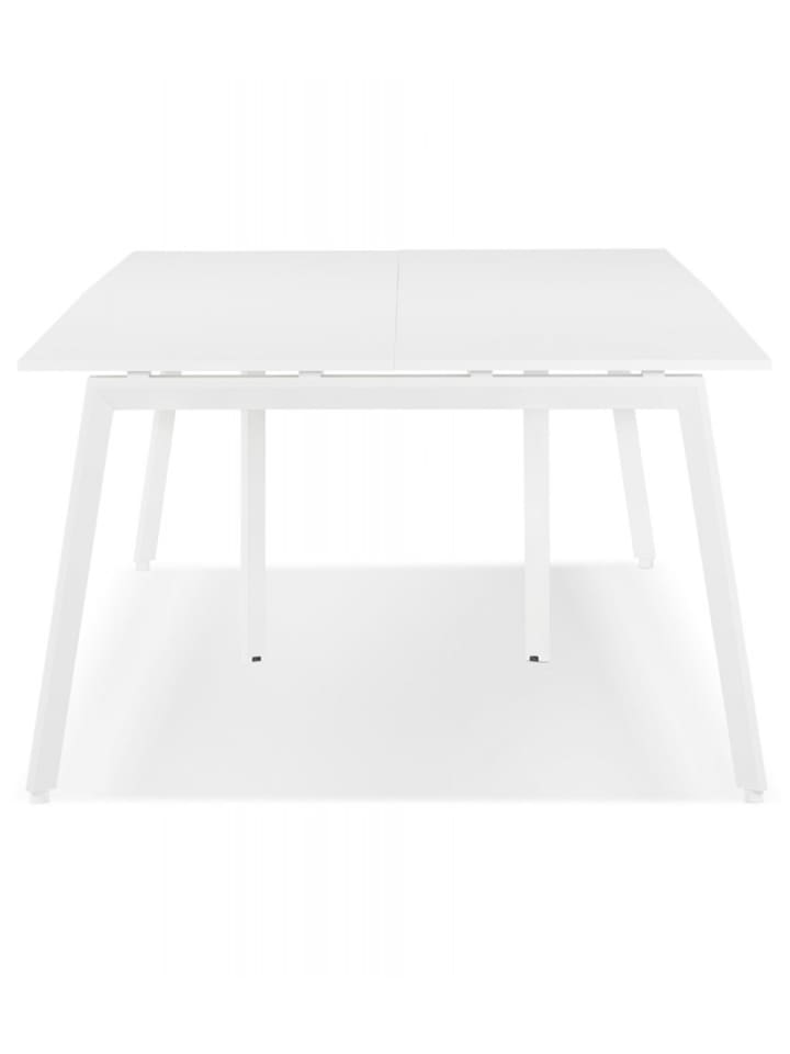 KADIMA DESIGN Doppelschreibtisch Amadeus aus Holz und Metall | Modernes Design in Weiß günstig kaufen onesize