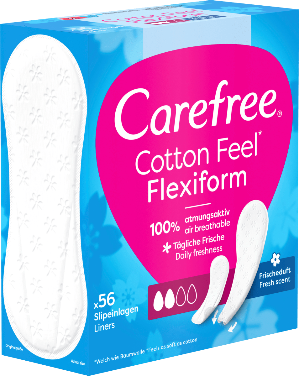 Slipeinlagen Cotton Feel Flexiform mit Frischeduft, 56 St