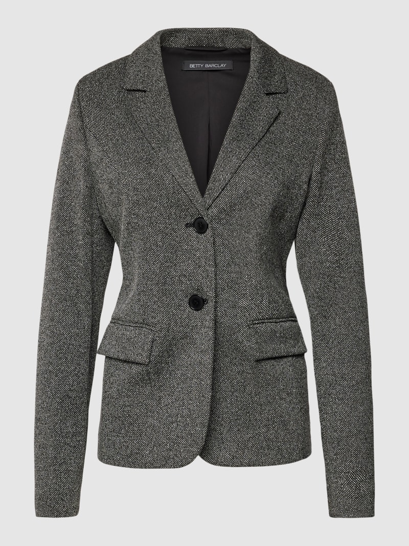 Blazer mit Reverskragen in schwarz