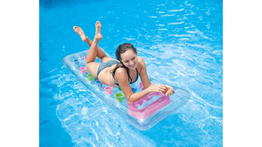 Intex - Luftmatratze „18-Pocket Suntanner Mat“, sortiert, 1 Stück