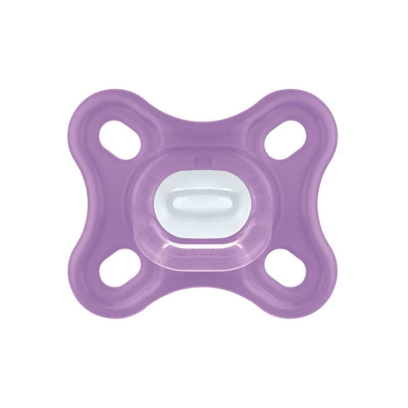 Lot de 2 sucettes Comfort 0-2 mois rose avec boite de stérilisation MAM