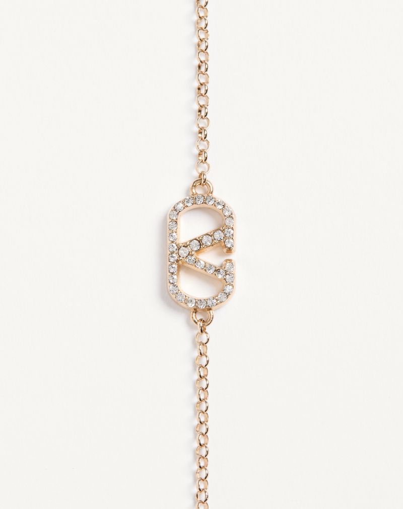 VLogo signaturarmbånd i metal og Swarovski®-krystaller