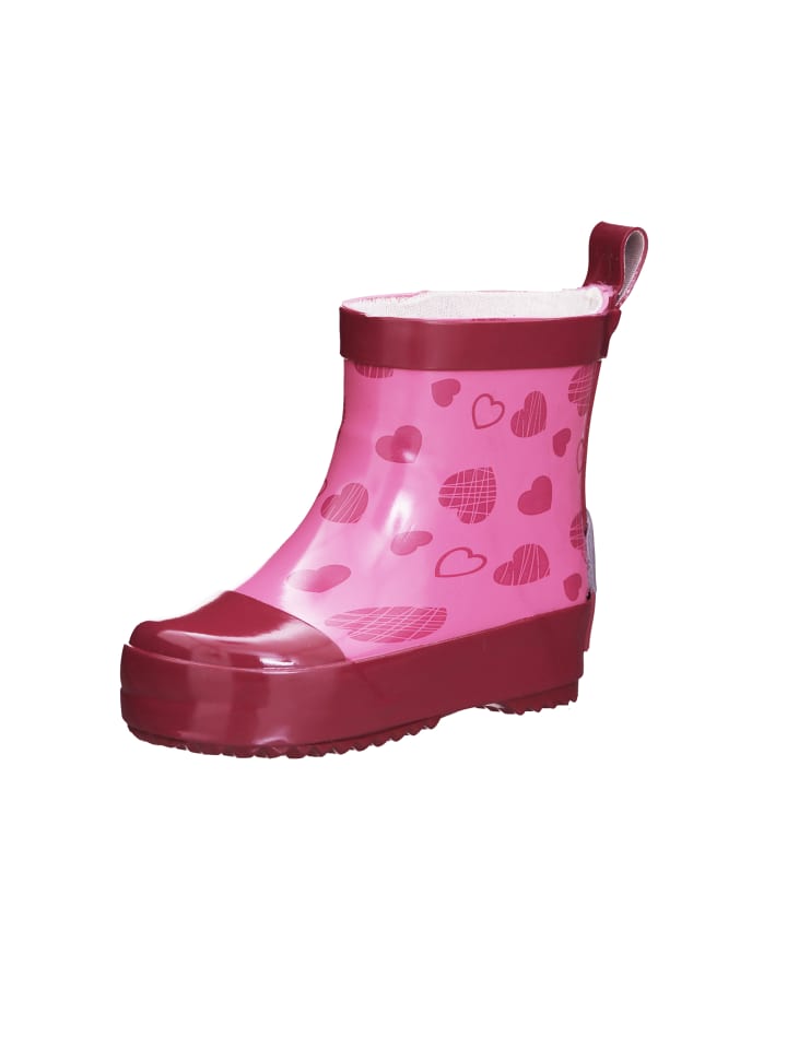 Playshoes Gummistiefel Halbschaft Herzchen in Pink günstig kaufen