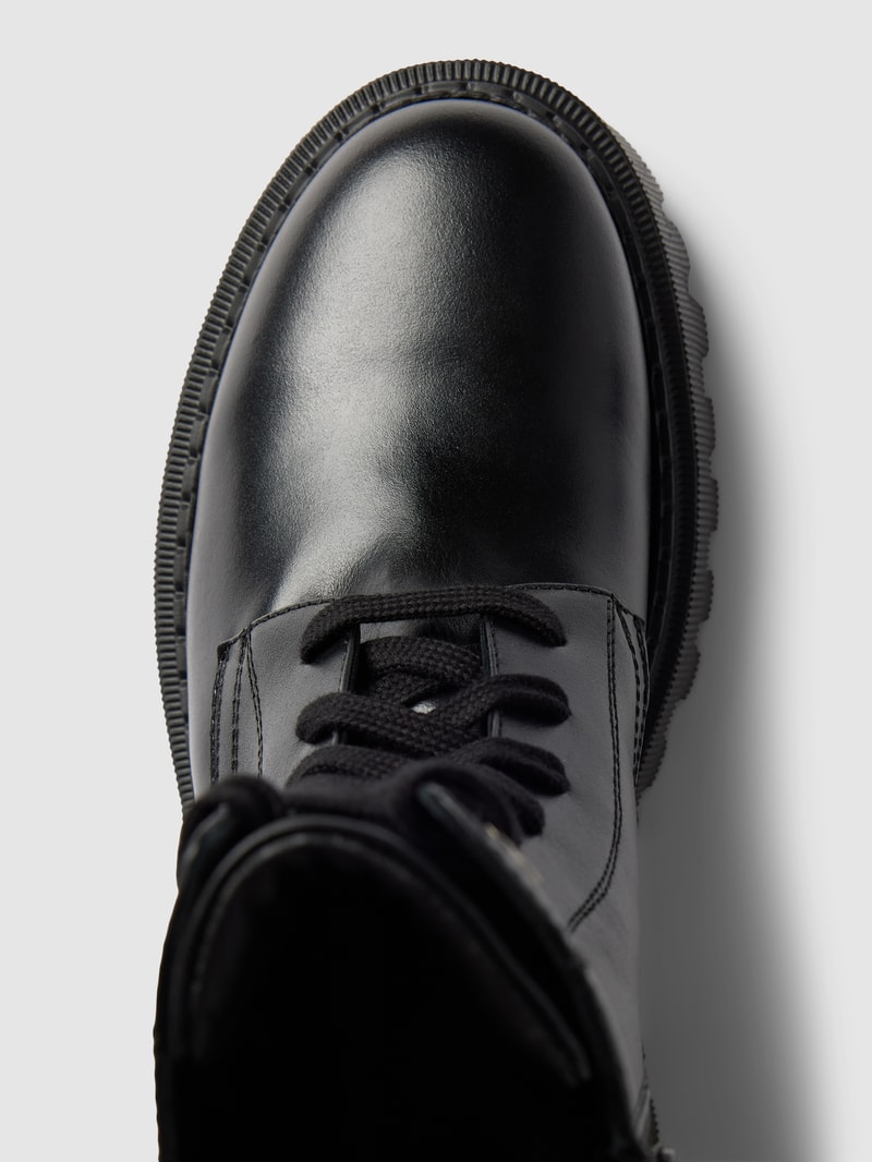 Boots aus Leder in schwarz