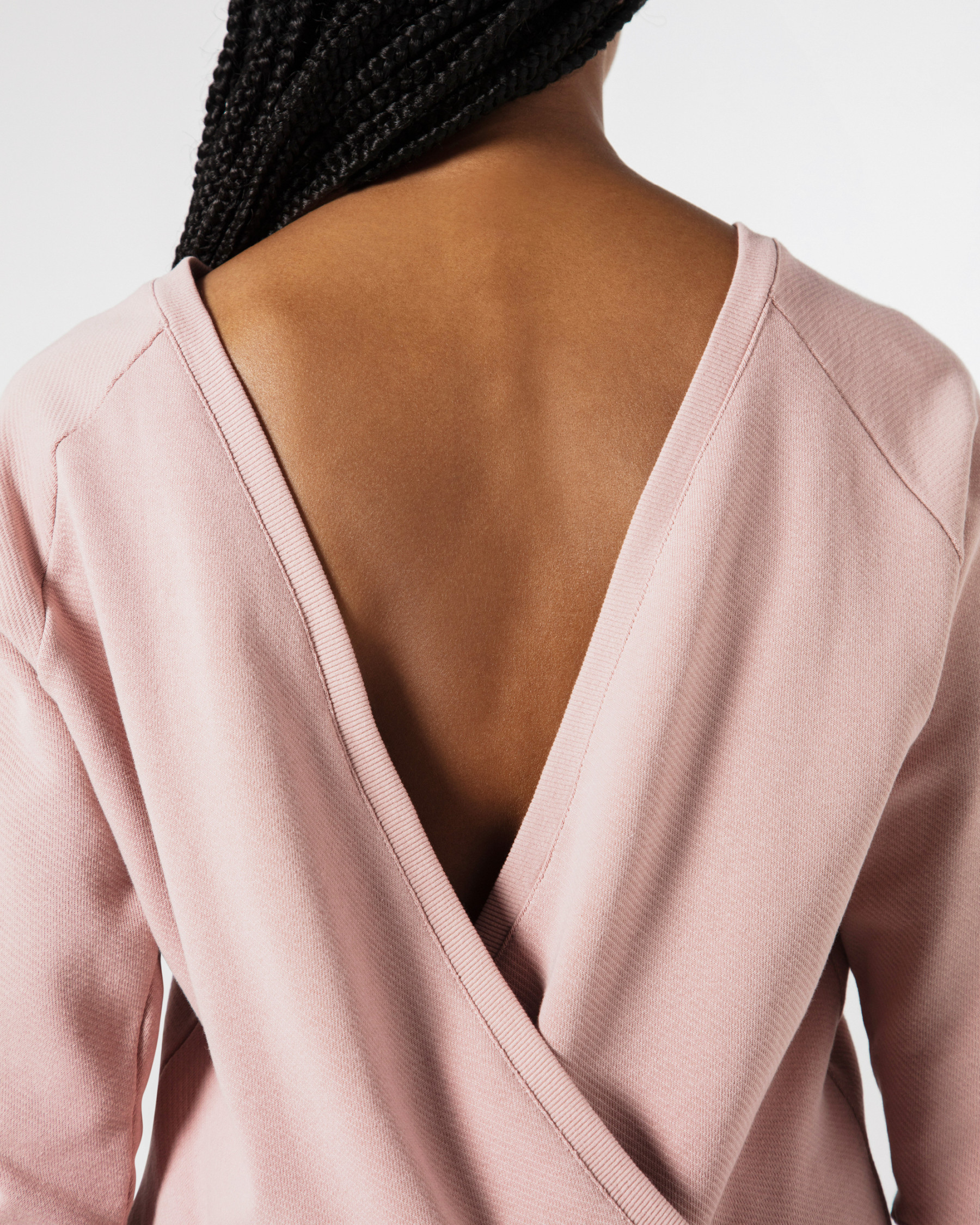Wrap-over sweatshirt