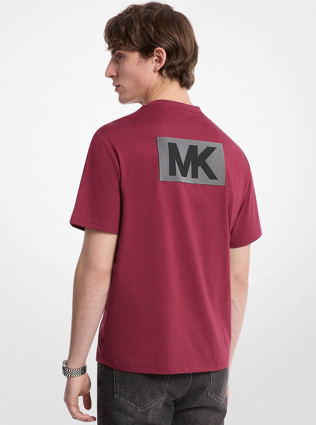 Grafisk Logo Bomull T-skjorte - DYP MULBERRY