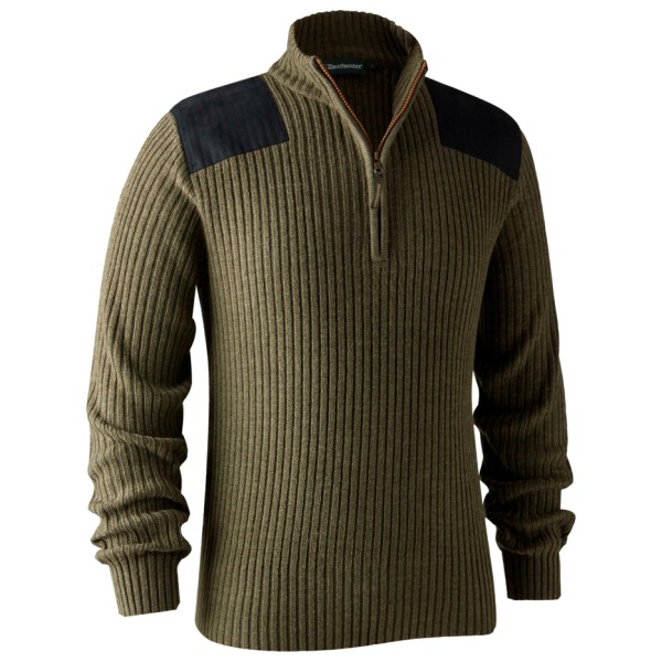 Deerhunter - Rogaland Knit with Zip Neck - Kunstfaserpullover