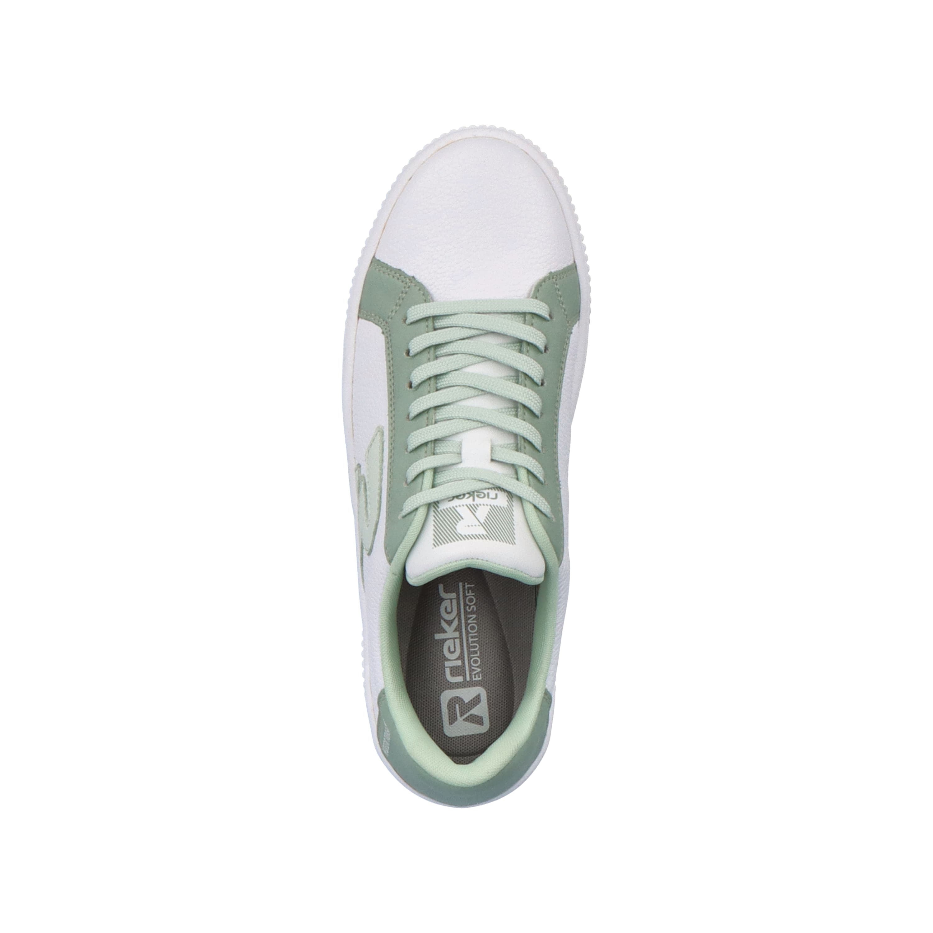 Rieker Damen Sneaker Low swan-white mint-green