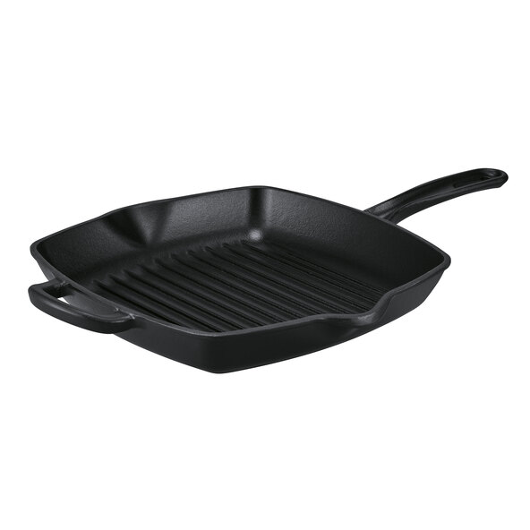 Grillpfanne aus Gusseisen, schwarz