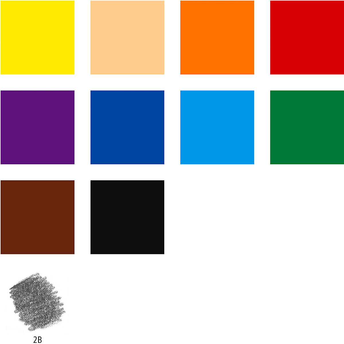 Dreikant-Jumbo-Buntstifte Noris® , 10 Farben, inkl. Bleistift & Radierer