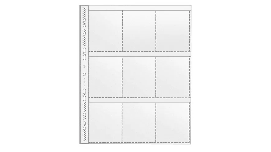 Sammelhülle, DIN A4, PP-Folie 140 my, mit 9 Taschen für Sammelkarten, glasklar, 10er Pack