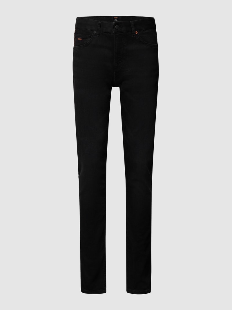 Slim Fit Jeans mit Stretch-Anteil in schwarz