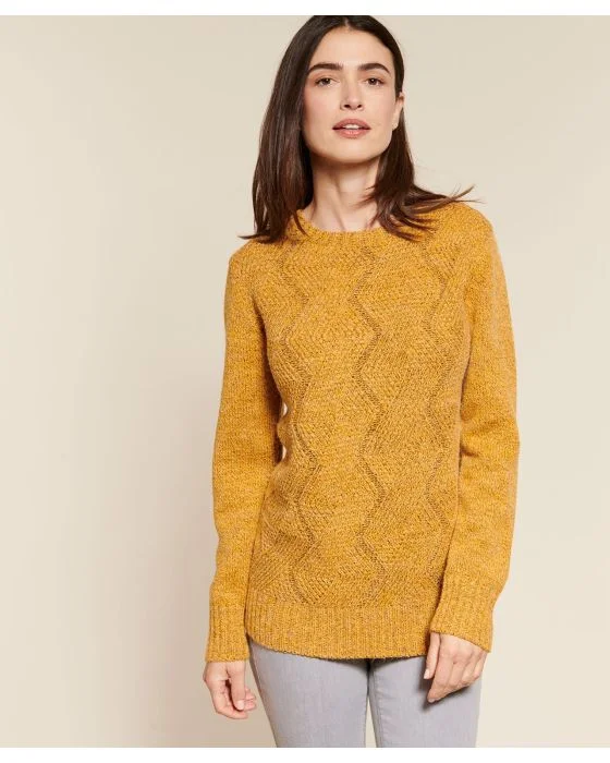 Pull col rond, maille chinée chaude Thermolactyl