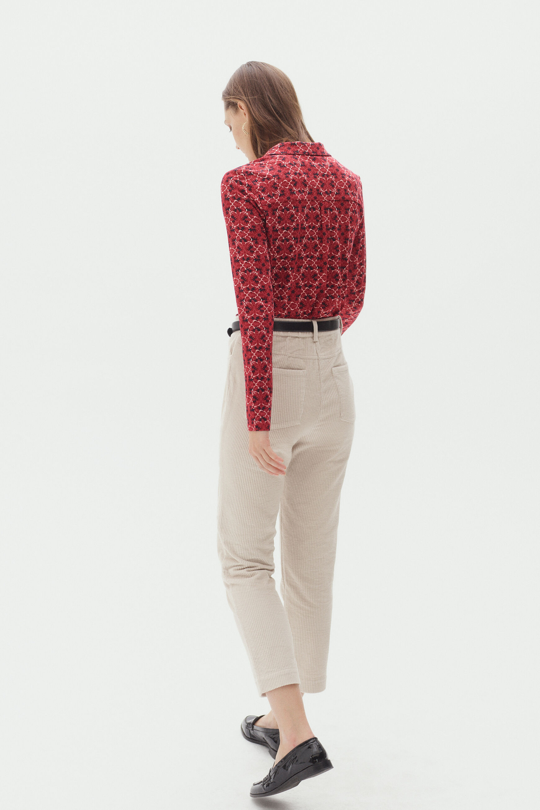 Pantalon jim ecru femme