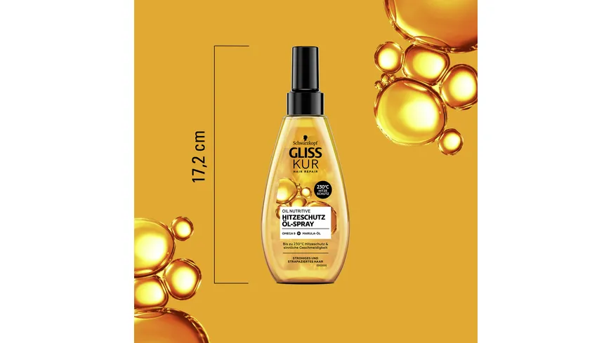 GLISS KUR Spray 150 ml Hitzeschutz Öl-Spray Oil Nutritive 150 ml