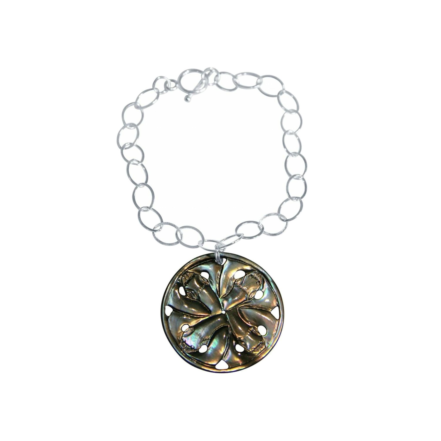 Armband 'Perlmutt Medaillon'