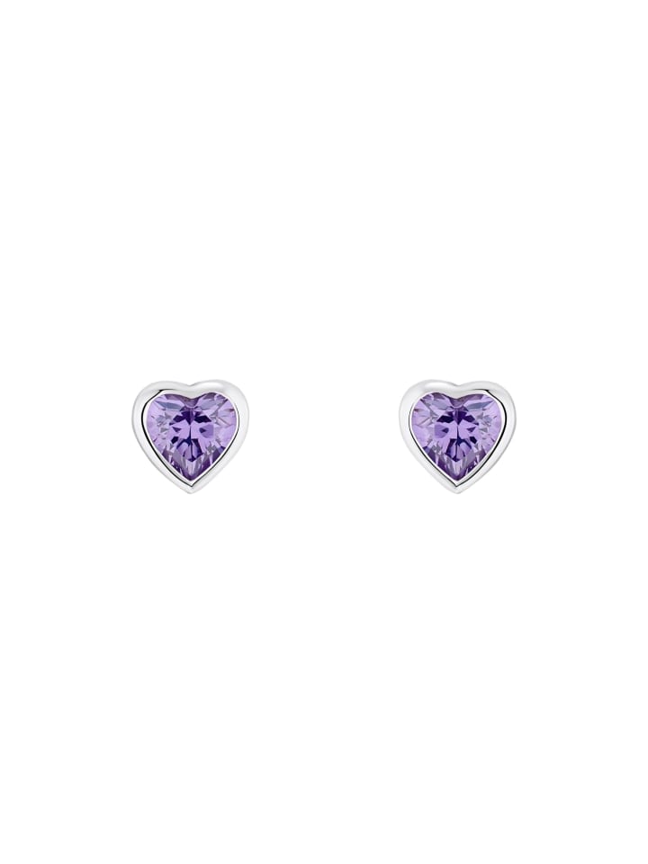 Prinzessin Lillifee Ohrstecker Silber 925, rhodiniert in Lila günstig kaufen onesize