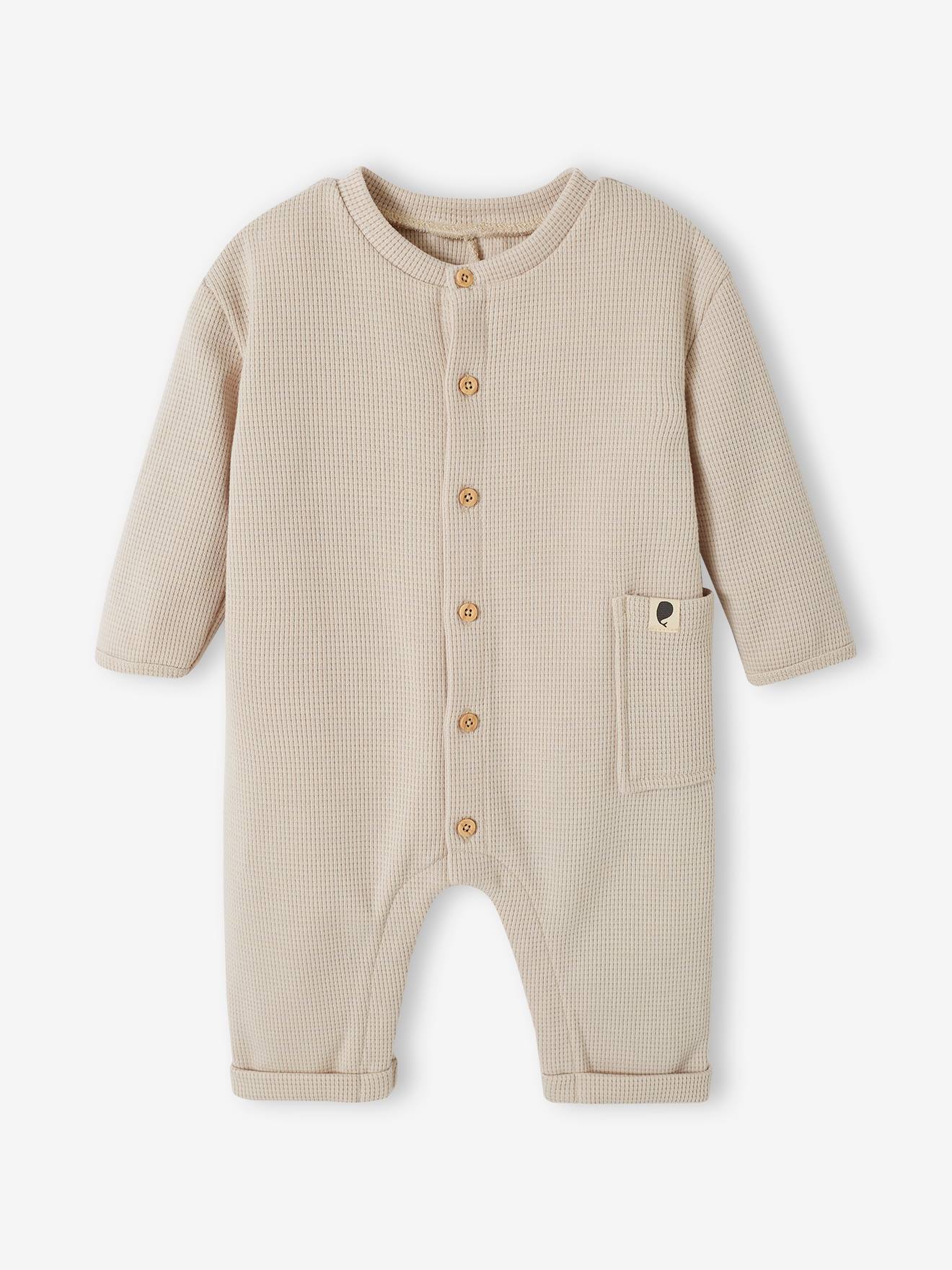 Vertbaudet Baby Overall aus Waffelpikee - tonfarben