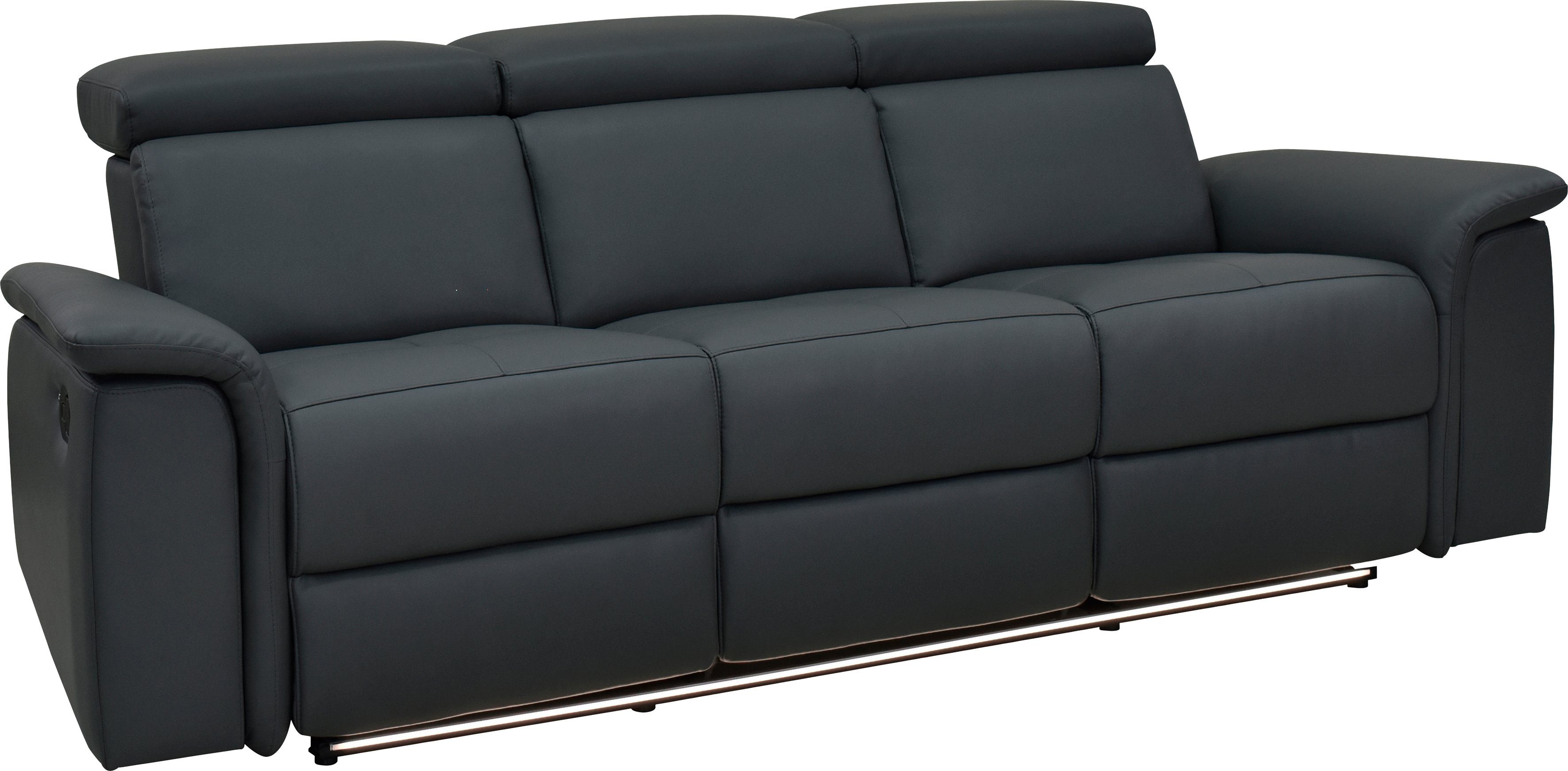Places of Style 3-Sitzer Pareli, mit 2x Relaxfunktion, Kopfteilverstellung, dimmbare LED Beleuchtung