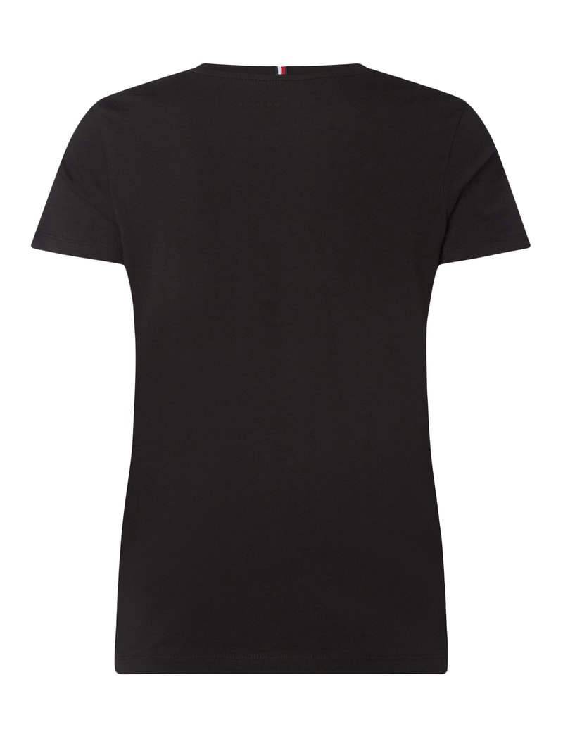 T-Shirt aus Baumwolle mit Logo-Print in schwarz