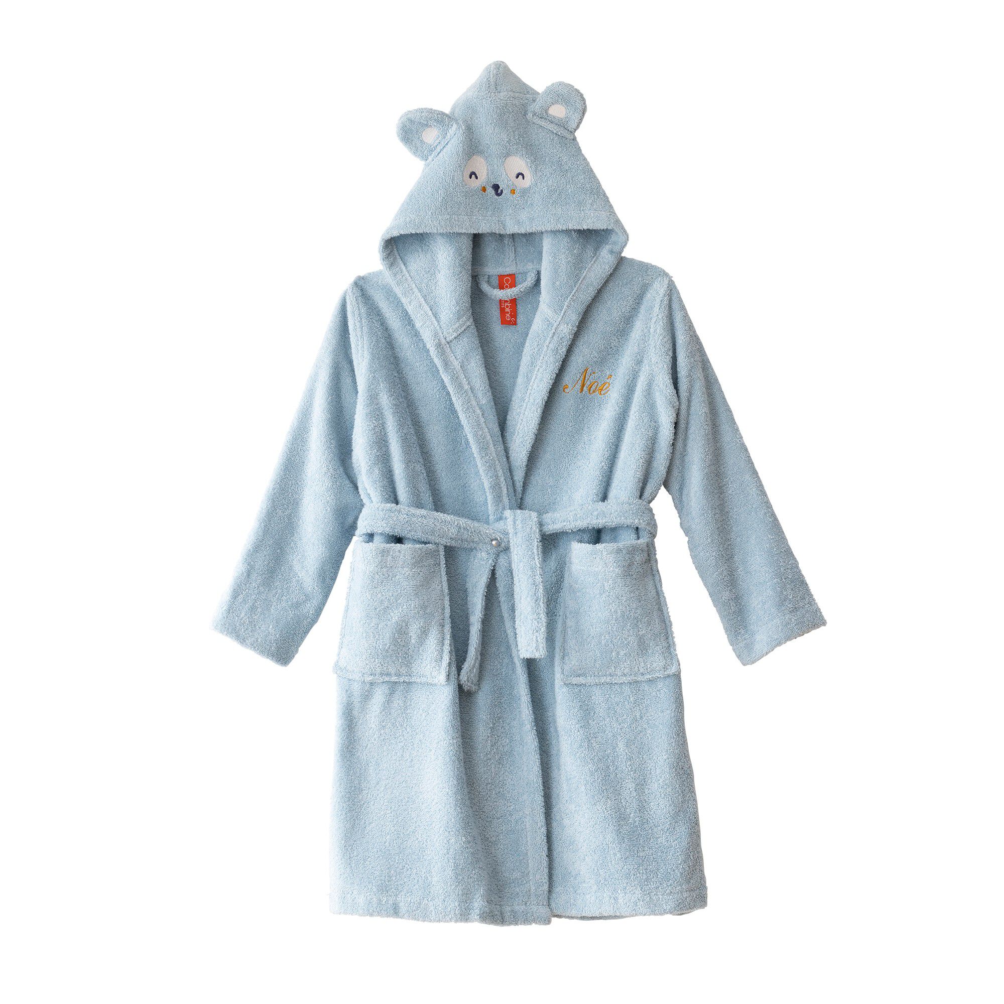 Peignoir de bain enfant personnalisable panda à capuche