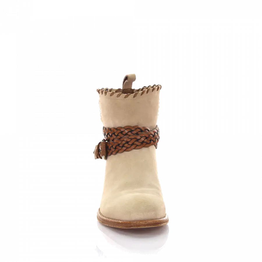 Rossano Bisconti - Stiefeletten Geflochten beige rosa - beige