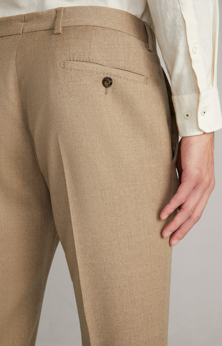 Flanell-Anzug Haspar-Bloom in Beige meliert