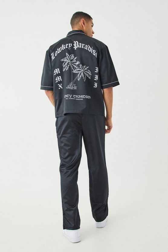 Core Split Hem Satin Trouser