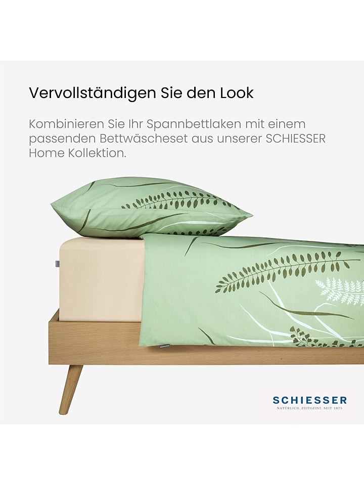 Schiesser Mako-Jersey-Spannbettlaken in Creme günstig kaufen