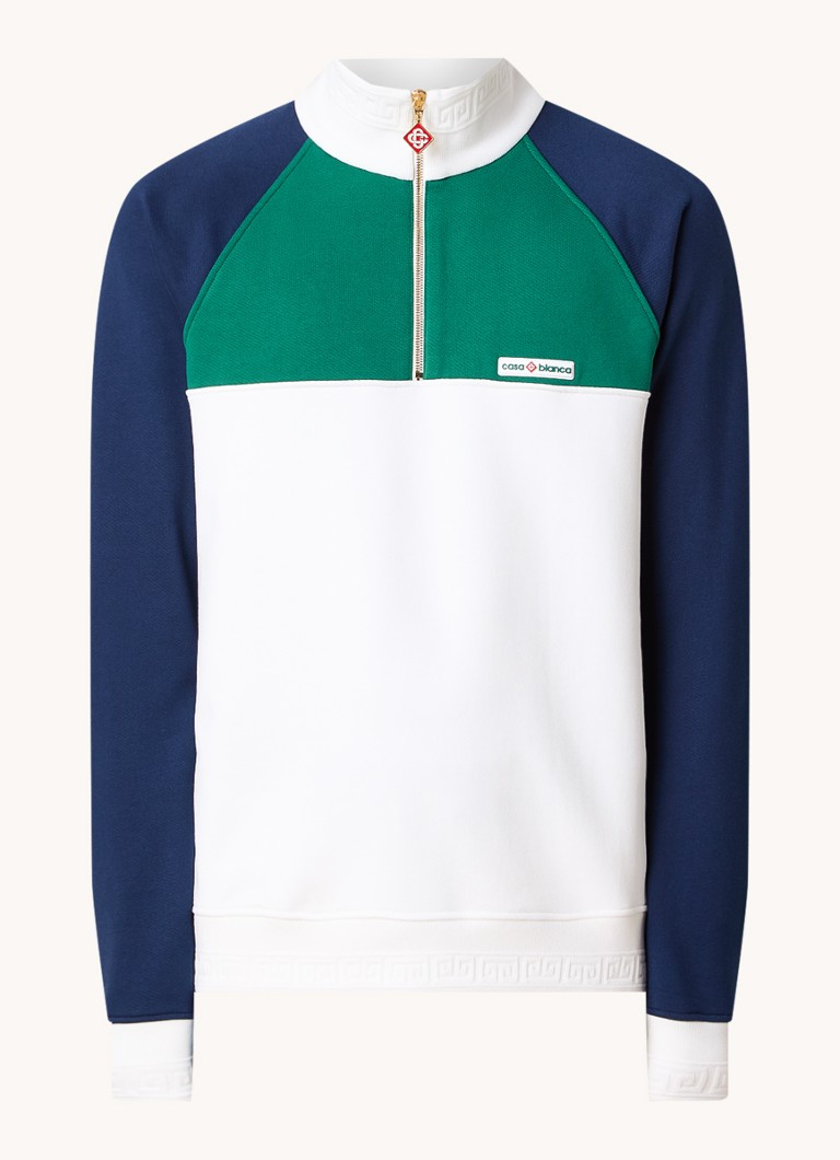Casablanca organic cotton sweater with half zip