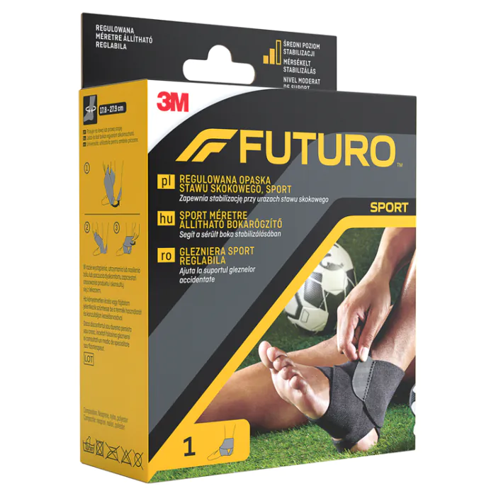 „Futuro“ – reguliuojamas čiurnos įtvaras sportui, vieno dydžio, tinkantis visiems