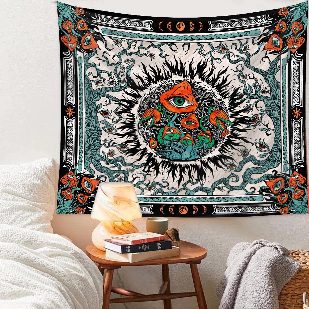 Wandteppich Wandteppich Psychedelic, Wandteppich Aesthetic Pilze, Aphollod, Tapisserie Baum Lebens Wandbehang für Wohnzimmer,Schlafzimmer,Wohnheim