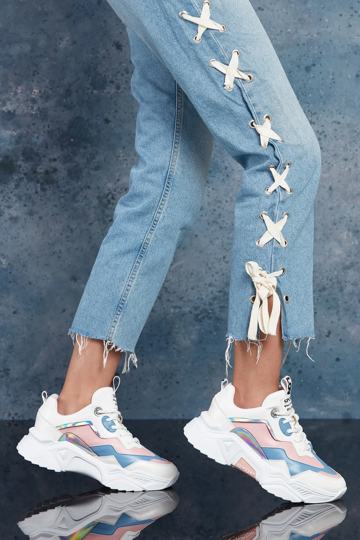 DARK SEER  Blau-weißer Damen-Sneaker