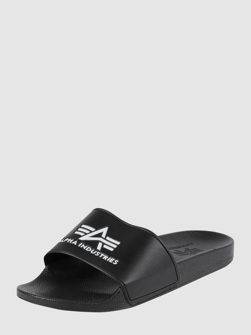Slides mit Logo in schwarz