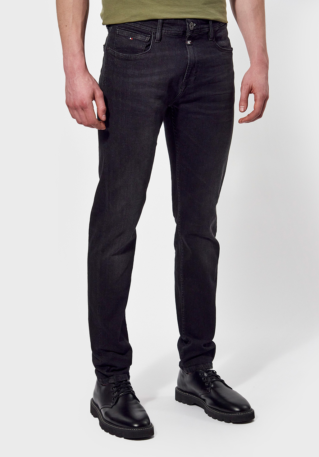 DARKK  Jean slim  Homme noir délavé
