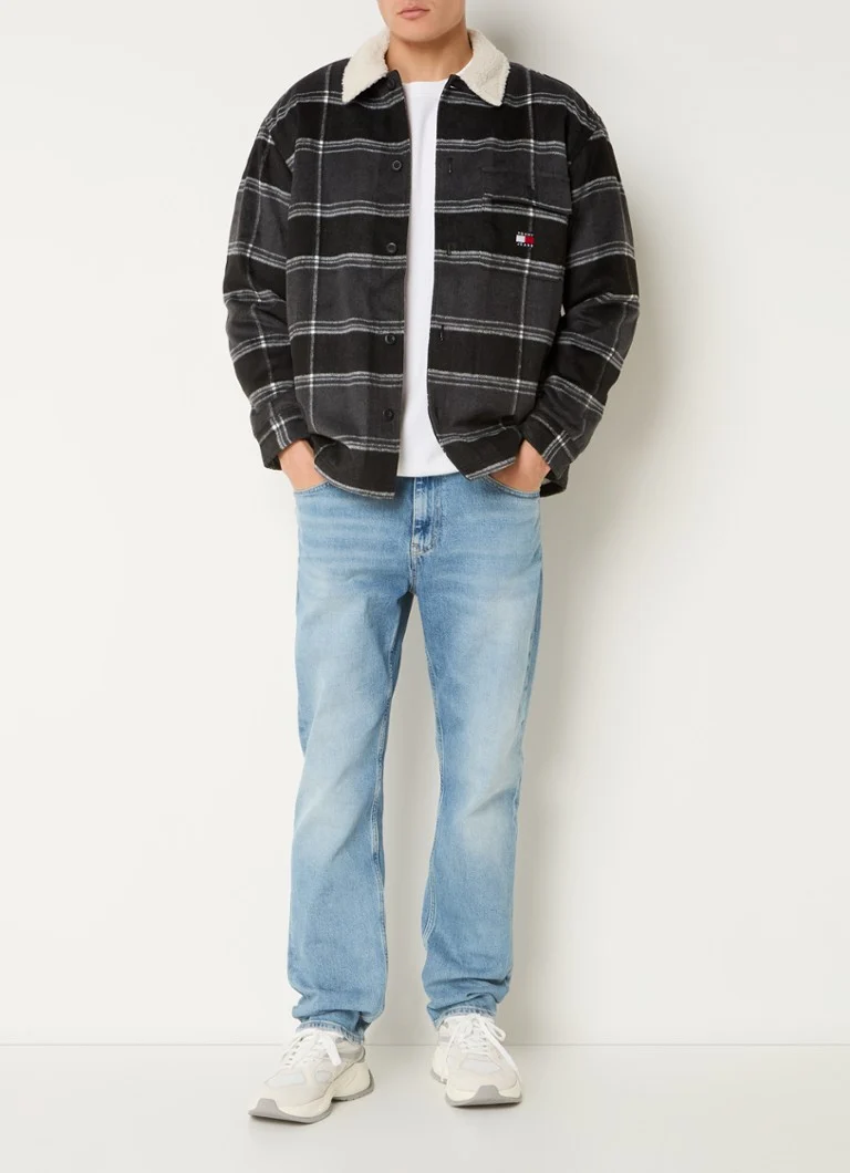 Cămașă în carouri Tommy Hilfiger cu buzunar la piept
