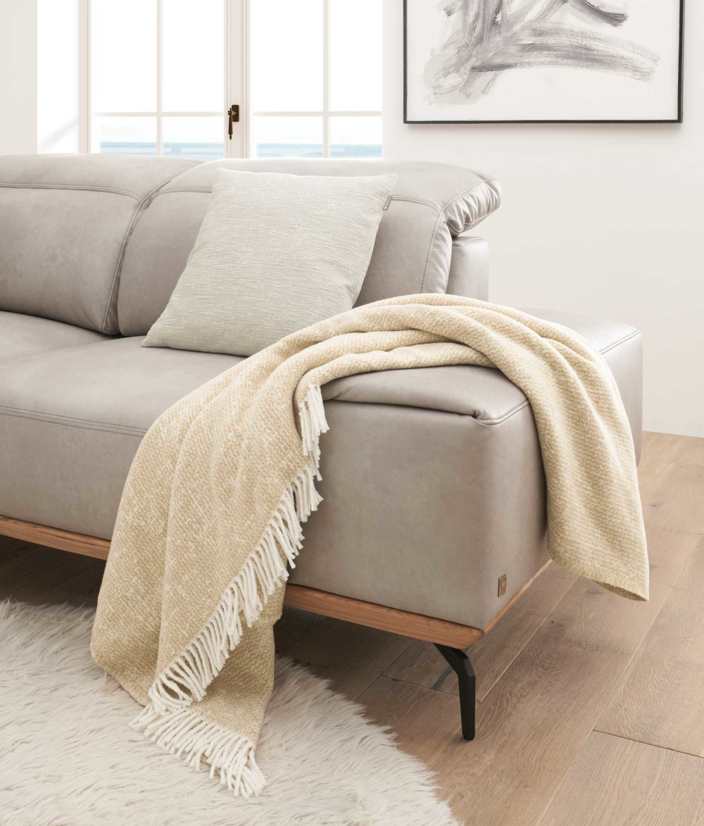 Fransenplaid MR-Ease beige