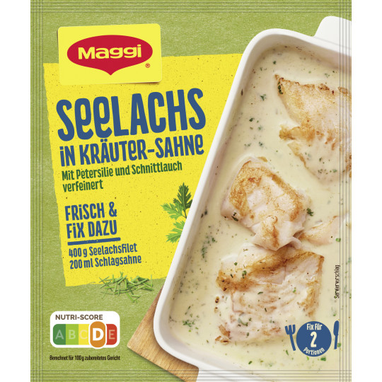 Maggi Seelachs in Kräuter-Sahne 33G