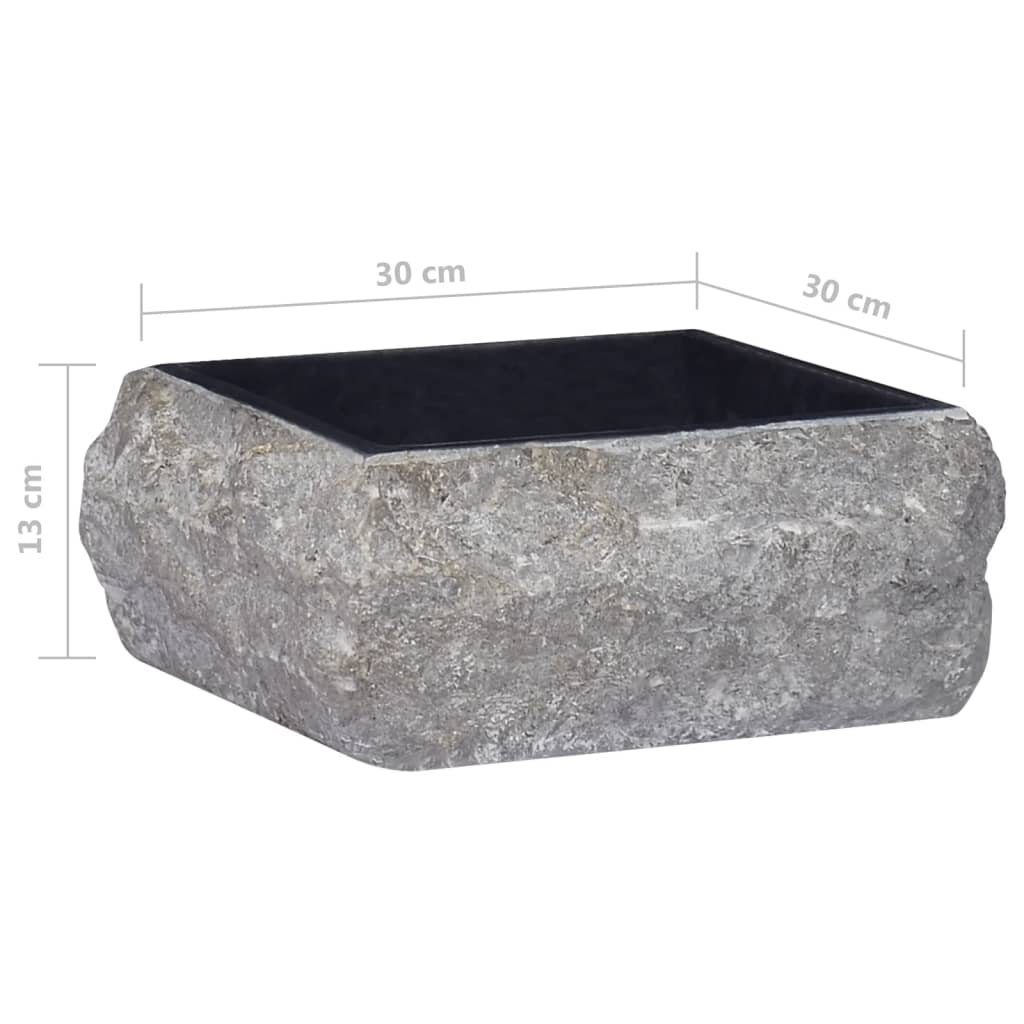 vidaXL Waschbecken Waschbecken Schwarz 30x30x13 cm Marmor