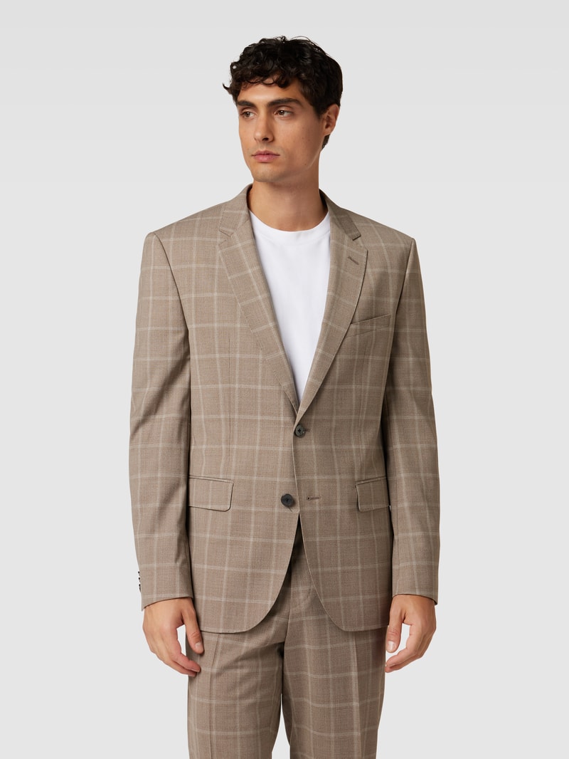 2-Knopf-Sakko mit Tartan-Karo Modell 'Jasper' in beige