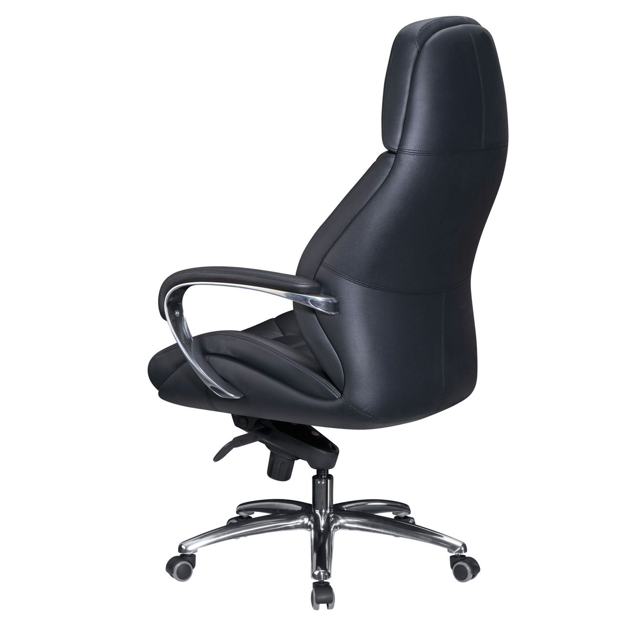 Amstyle Bürostuhl Echtleder Schwarz 120 kg
