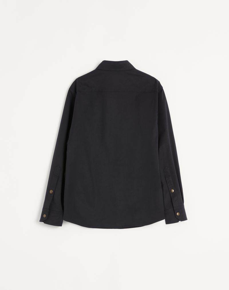Jaqueta camisa de nylon com patch VLogo