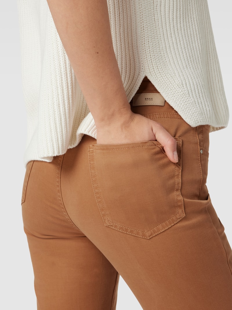 Hose im 5-Pocket-Design Modell 'Mary' in cognac