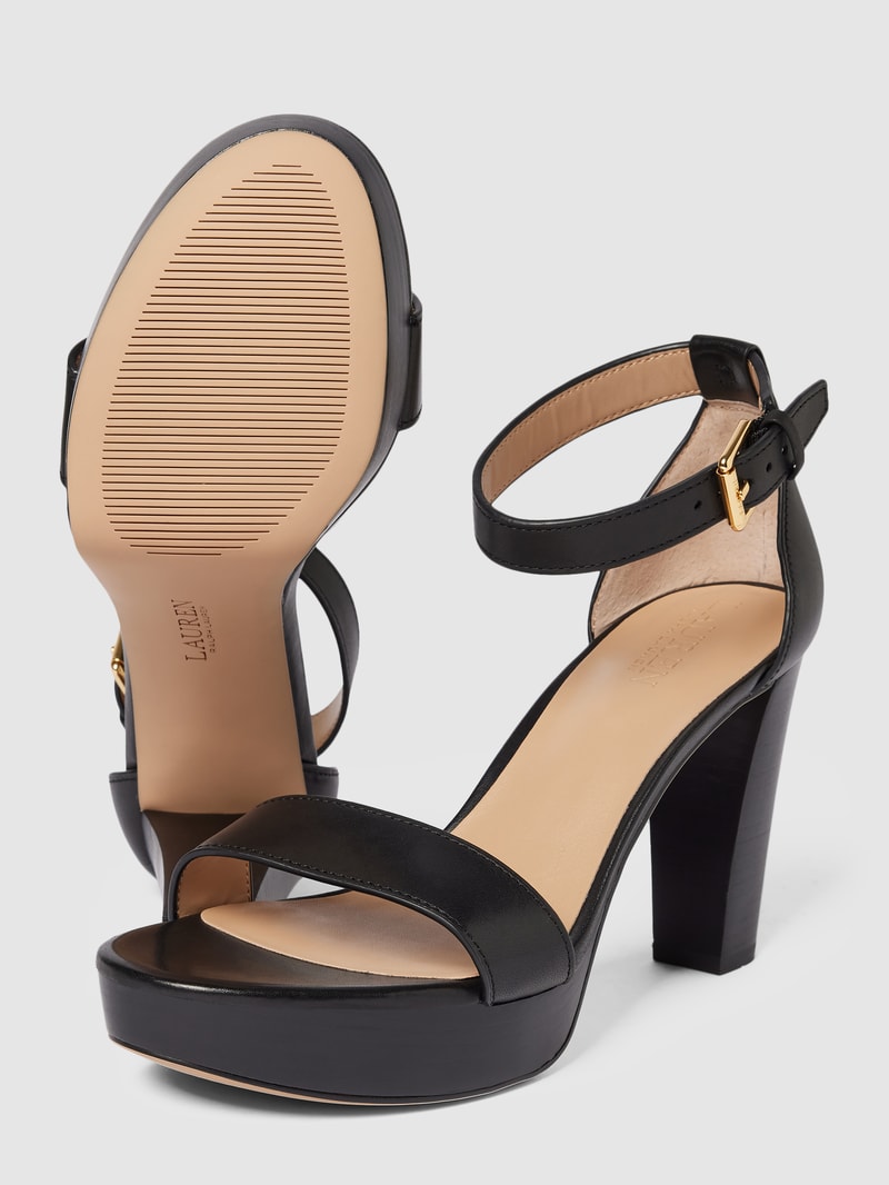 Sandaletten mit hohem Absatz Modell 'SYLVIA' in schwarz