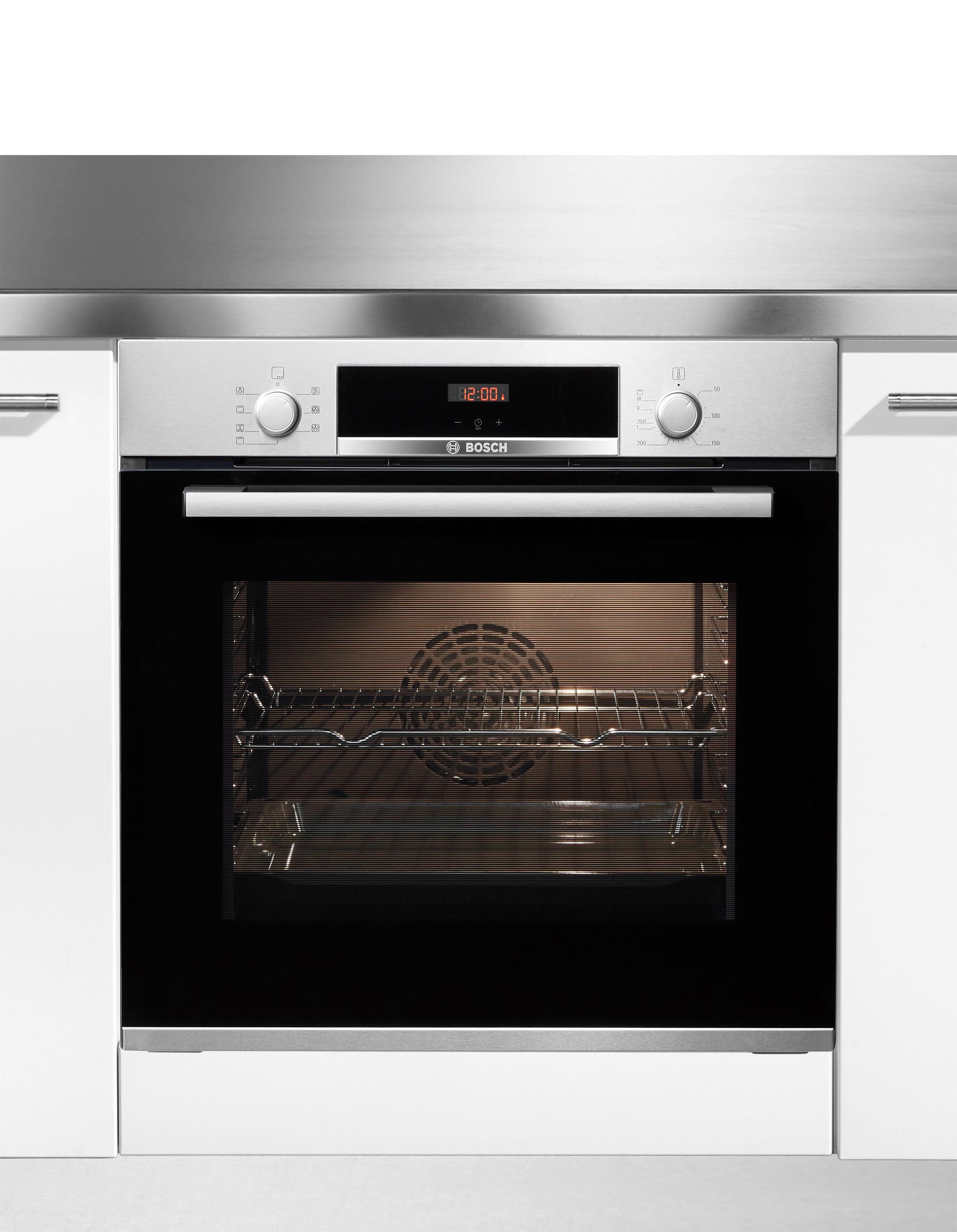 BOSCH Einbaubackofen 4 HBA533BS1, mit Teleskopauszug nachrüstbar, ecoClean Direct