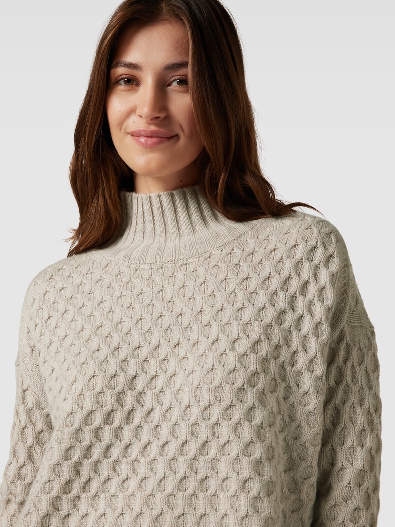 Strickpullover mit Turtleneck Modell 'VALDESE' in beige