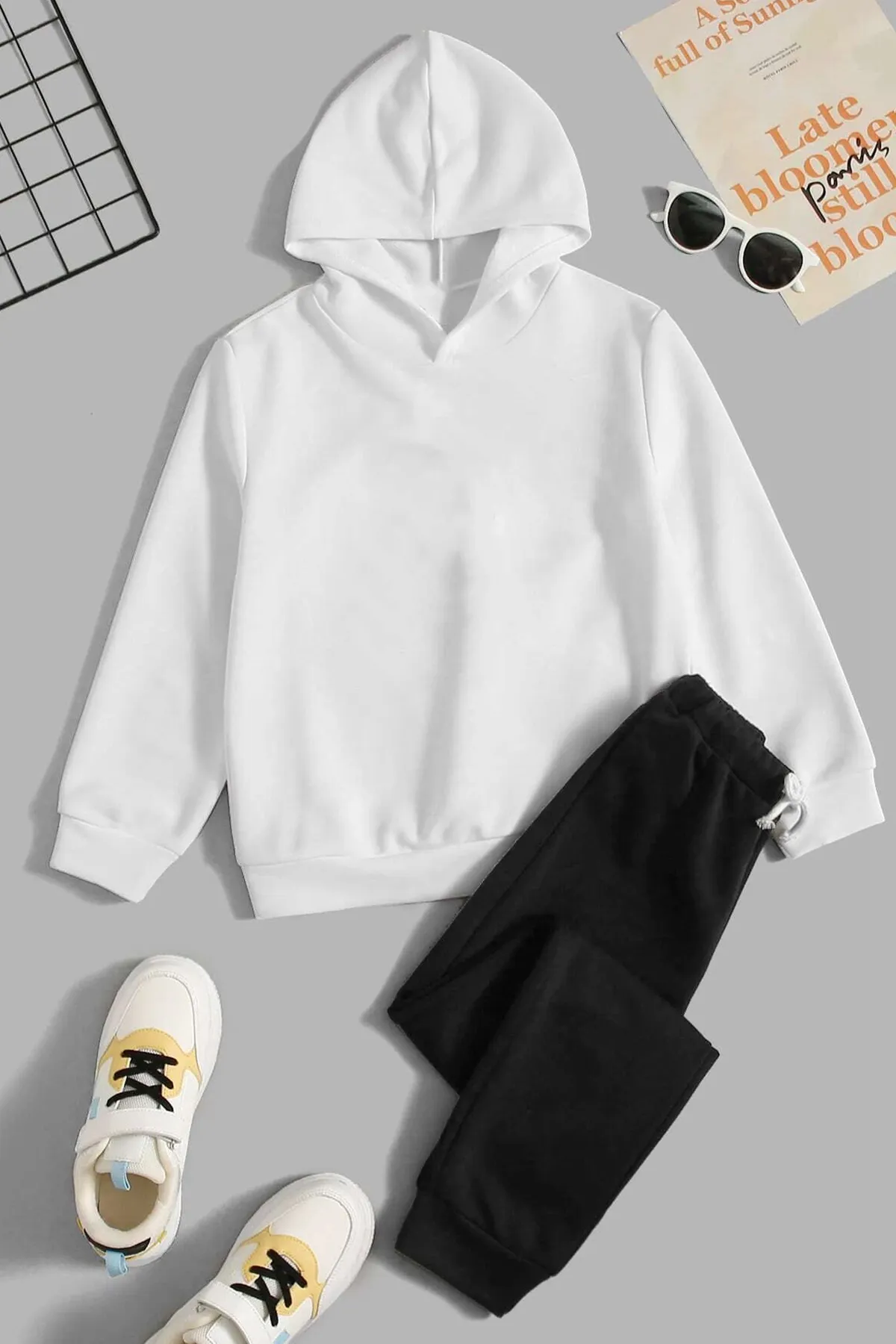 uyguntarz  Sport-Sweatsuit Set - Weiß - Regular Fit