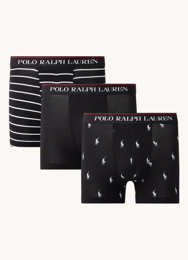 Lot de 3 boxers Ralph Lauren avec ceinture logotée